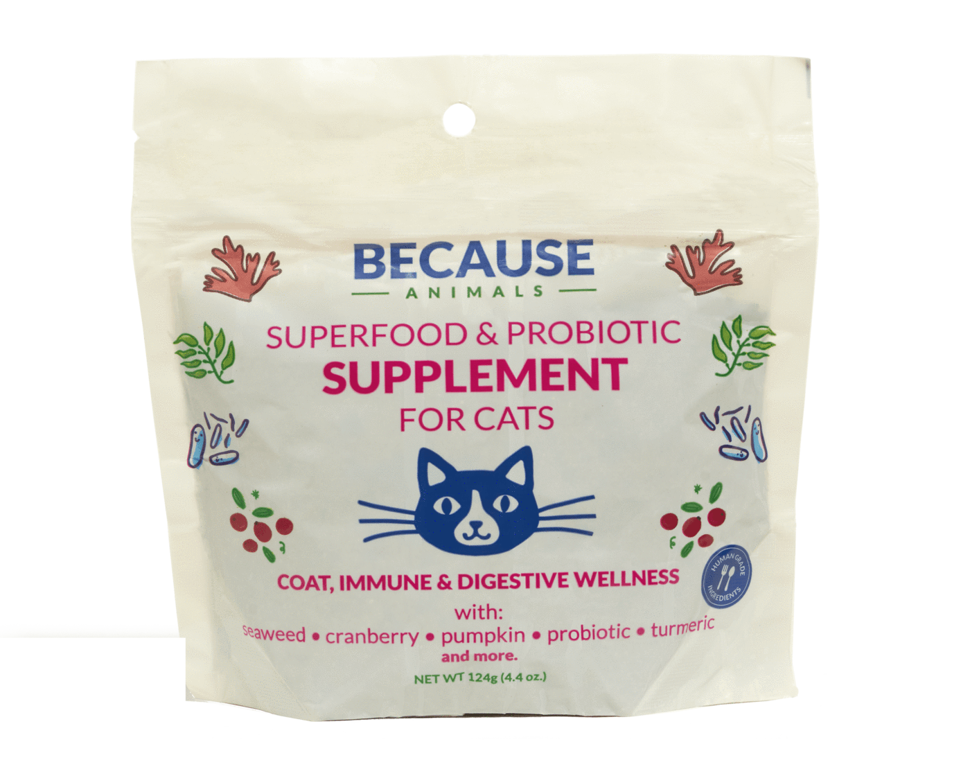 Because Animals Superfood & Probiotic Supplement for Cats